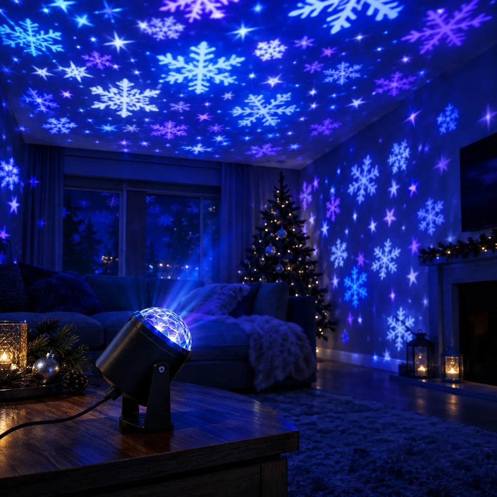 Starry Night LED Projector Light – Christmas & Halloween Modes