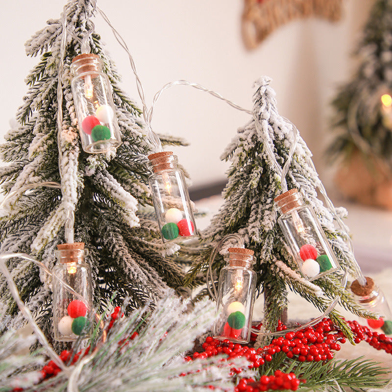 Glowing glass bottle Christmas LED string lights – fairy light decor