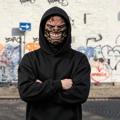 Terrifying full-head Halloween mesh mask – scary Halloween costume mask