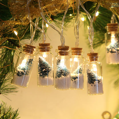 Glowing glass bottle Christmas LED string lights – fairy light decor