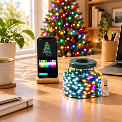 Smart remote Christmas tree LED lights – programmable USB string lights