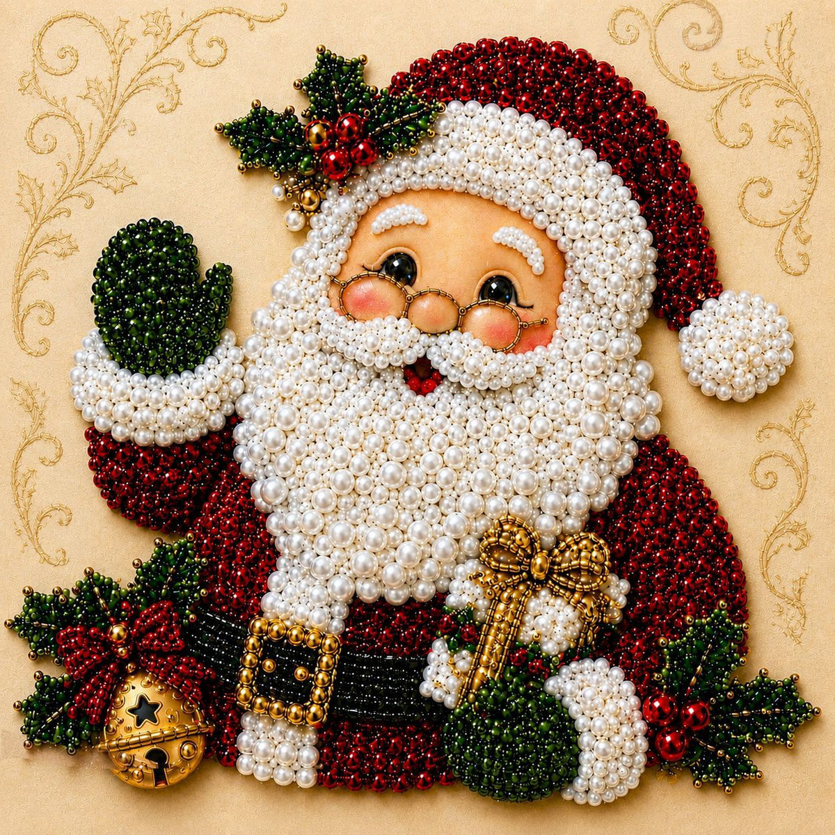 Sparkling angel bell Christmas diamond painting kit – DIY holiday craft