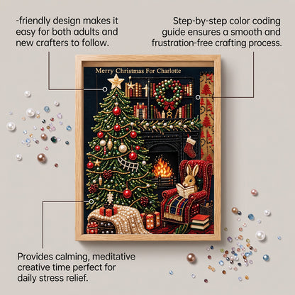 3D diamond art Christmas décor kit – DIY diamond painting holiday craft