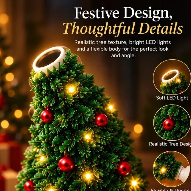 USB Christmas tree projection light – indoor holiday projector lamp