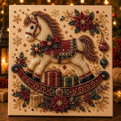 Sparkling angel bell Christmas diamond painting kit – DIY holiday craft