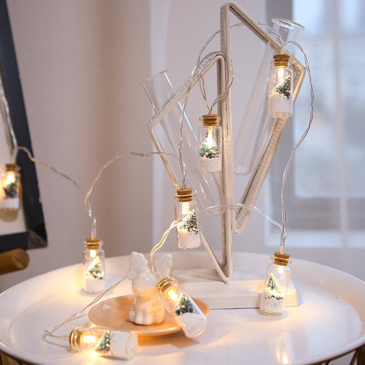 Glowing glass bottle Christmas LED string lights – fairy light decor