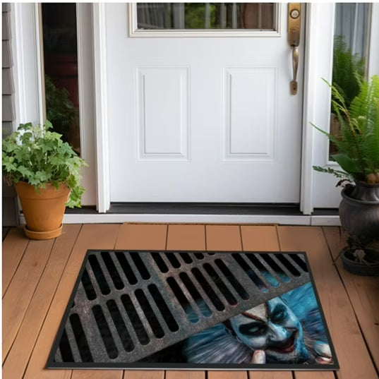 Creepy 3D illusion Halloween door mat – spooky welcome mat