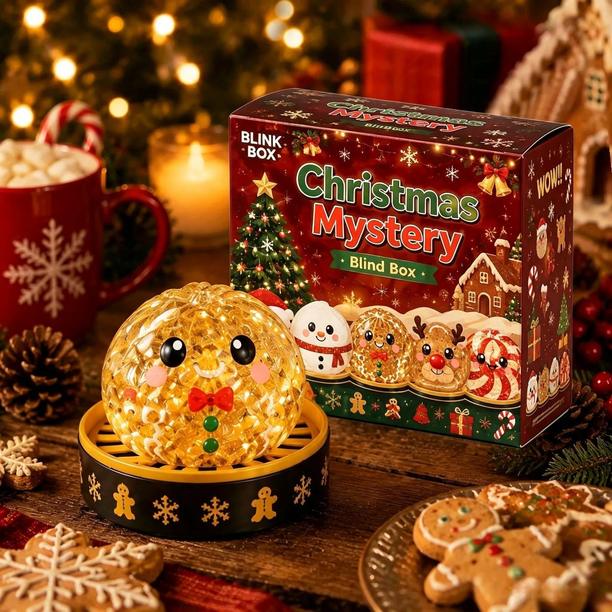 Squishy Christmas dumpling stress-relief toy – holiday fidget gift