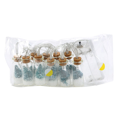 Glowing glass bottle Christmas LED string lights – fairy light decor