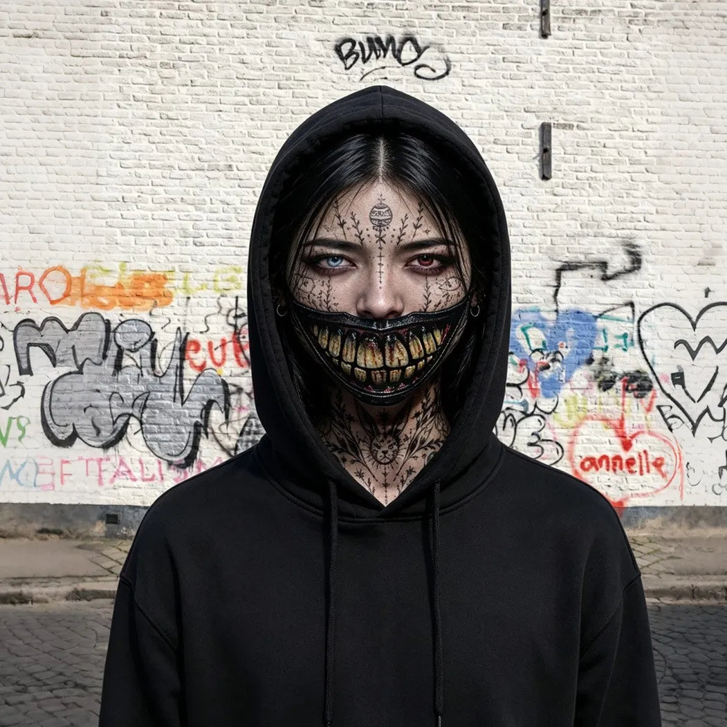Terrifying full-head Halloween mesh mask – scary Halloween costume mask