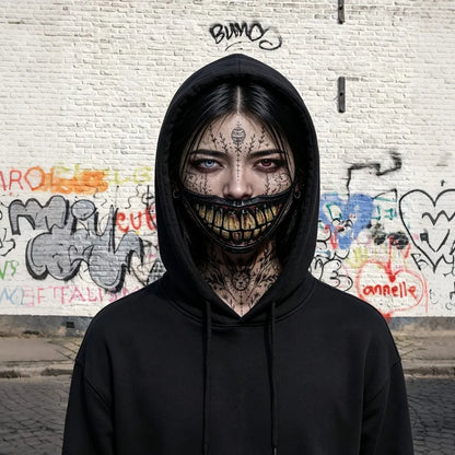 Terrifying full-head Halloween mesh mask – scary Halloween costume mask