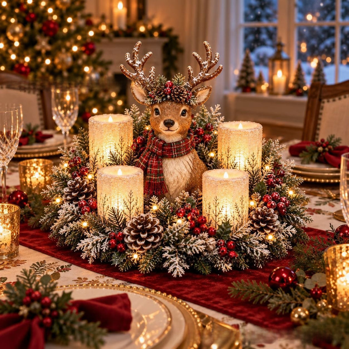 Enchanted Christmas village ornament collection – festive Christmas village decor
