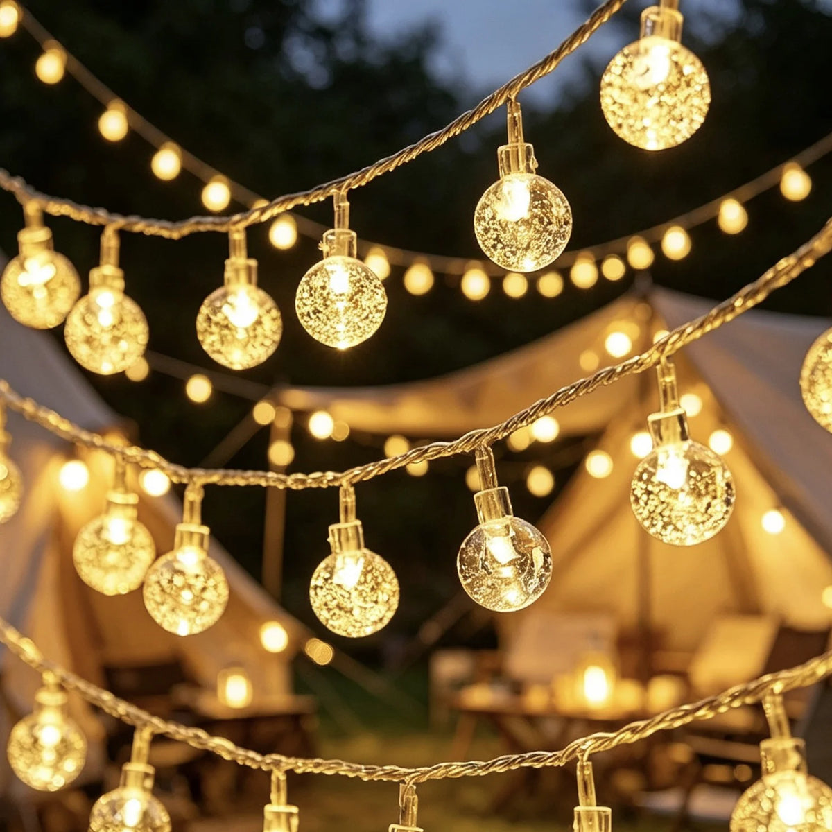 Glow-Anywhere outdoor camping LED string light – USB camping and patio lights