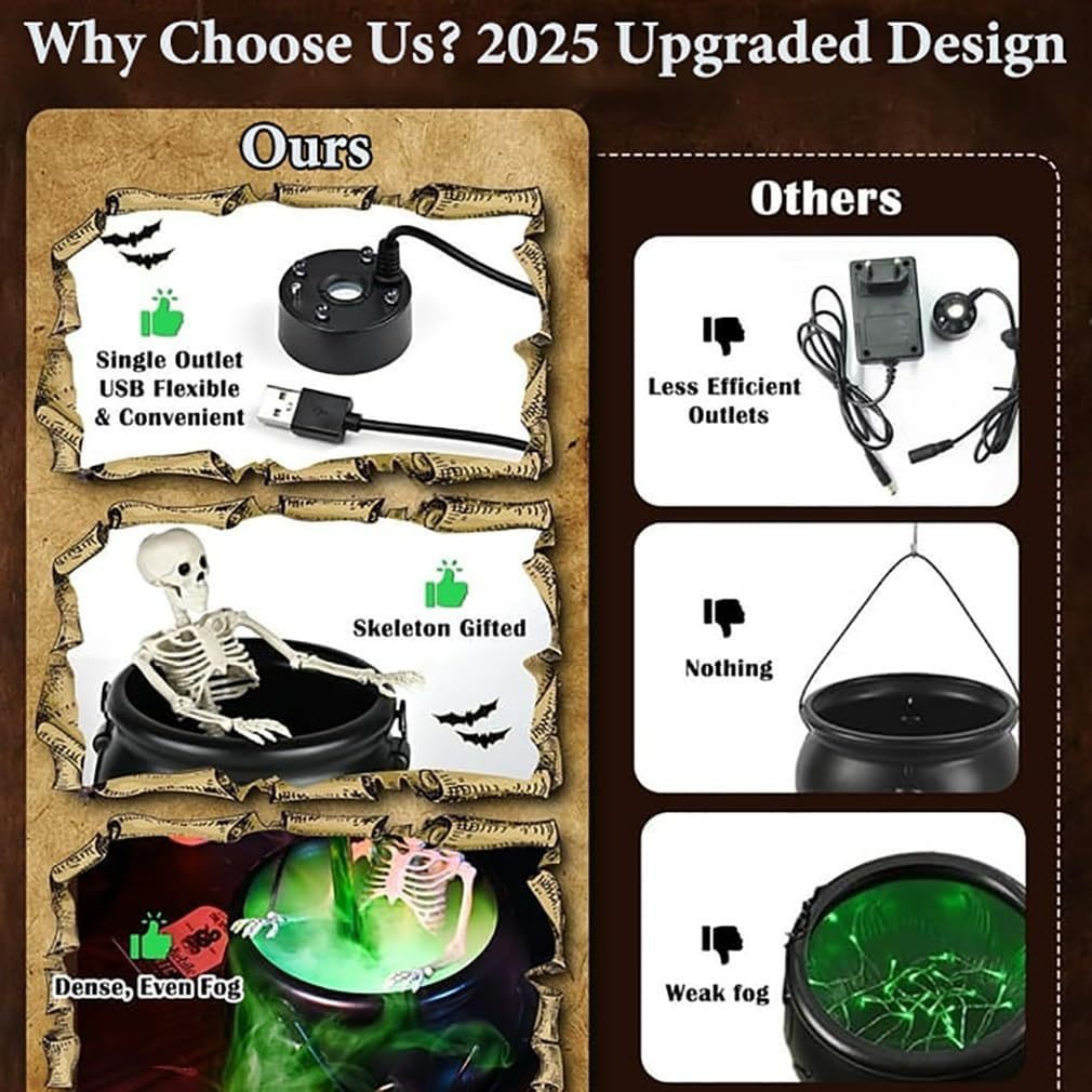 Comparison chart of a product with 'Ours' and 'Others' features, highlighting upgraded design elements.