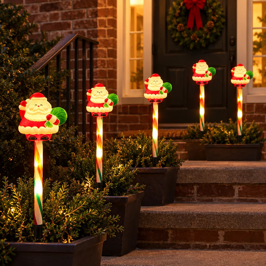 Solar Christmas lights – outdoor holiday yard stake lights