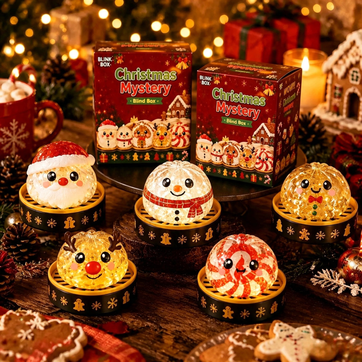 Squishy Christmas dumpling stress-relief toy – holiday fidget gift