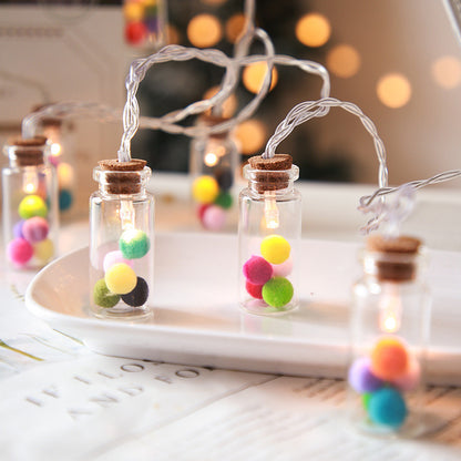 Glowing glass bottle Christmas LED string lights – fairy light decor