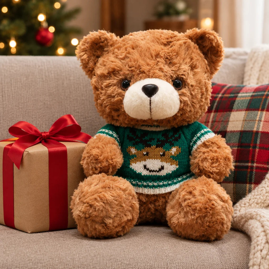 Rose teddy bear – cuddly gift bear with roses