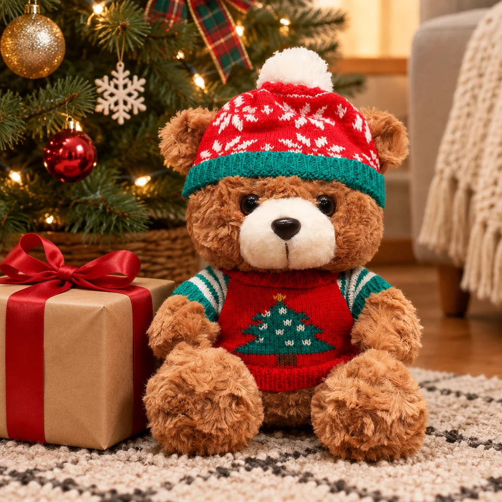 Rose teddy bear – cuddly gift bear with roses