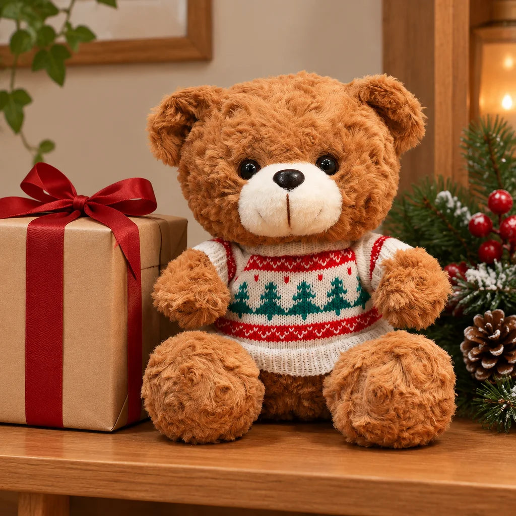 Rose teddy bear – cuddly gift bear with roses