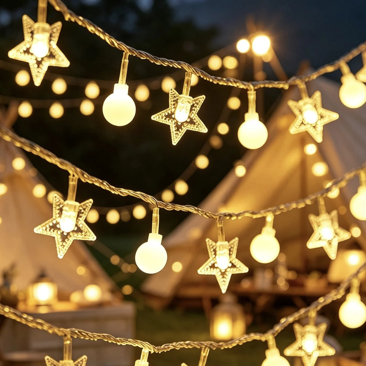 Glow-Anywhere outdoor camping LED string light – USB camping and patio lights