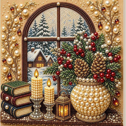 Sparkling angel bell Christmas diamond painting kit – DIY holiday craft