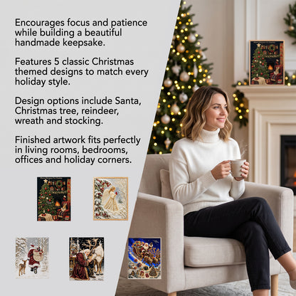 3D diamond art Christmas décor kit – DIY diamond painting holiday craft