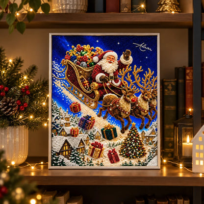 3D diamond art Christmas décor kit – DIY diamond painting holiday craft