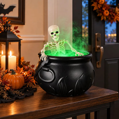 Flame witch cauldron bucket Halloween decoration