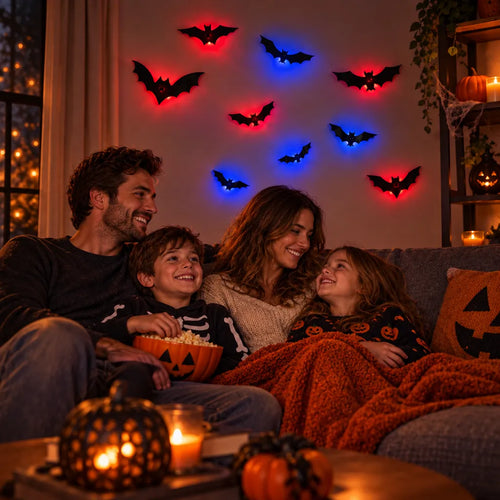 Spooky 3D LED Bat Wall Light Set