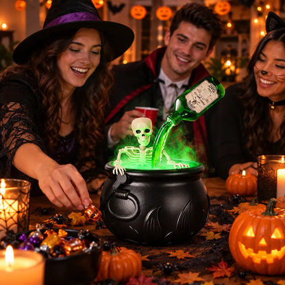 Flame witch cauldron bucket Halloween decoration