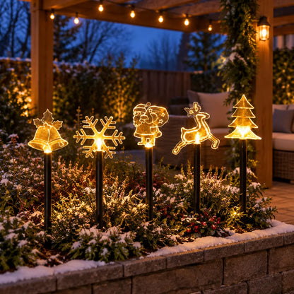 Solar Christmas lights – outdoor holiday yard stake lights