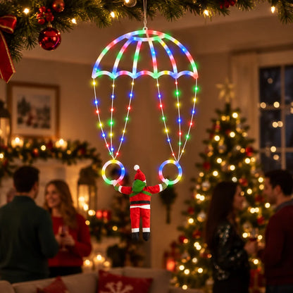 Skyward parachute pendant charm – glowing LED Christmas hanging ornament