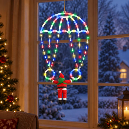 Skyward parachute pendant charm – glowing LED Christmas hanging ornament