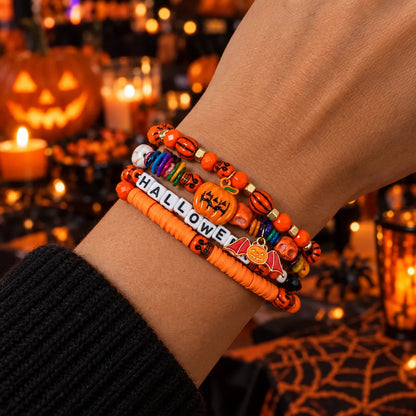 Spooky Charm Halloween Beaded Bracelet