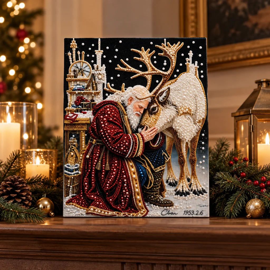 3D diamond art Christmas décor kit – DIY diamond painting holiday craft