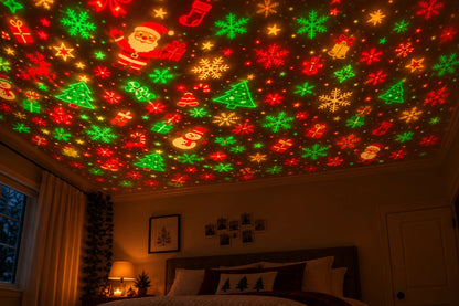 USB Christmas tree projection light – indoor holiday projector lamp