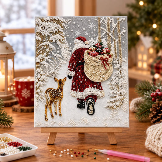 3D diamond art Christmas décor kit – DIY diamond painting holiday craft