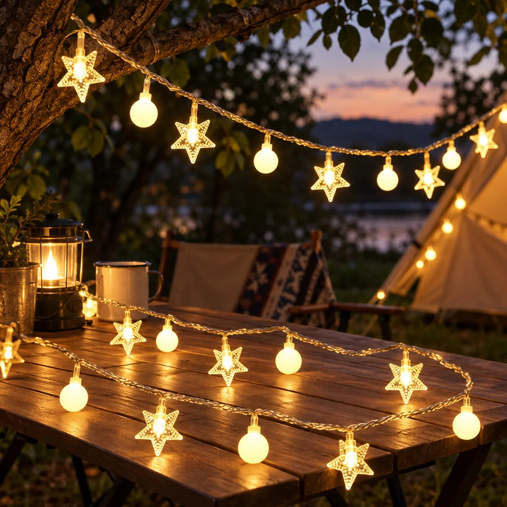 Glow-Anywhere outdoor camping LED string light – USB camping and patio lights