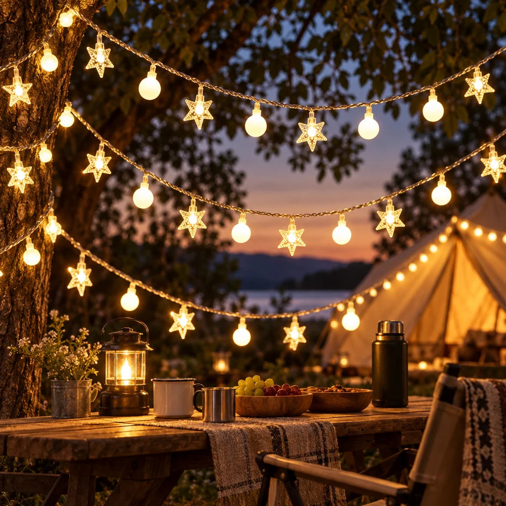 Glow-Anywhere outdoor camping LED string light – USB camping and patio lights