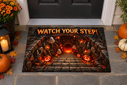 Creepy 3D illusion Halloween door mat – spooky welcome mat