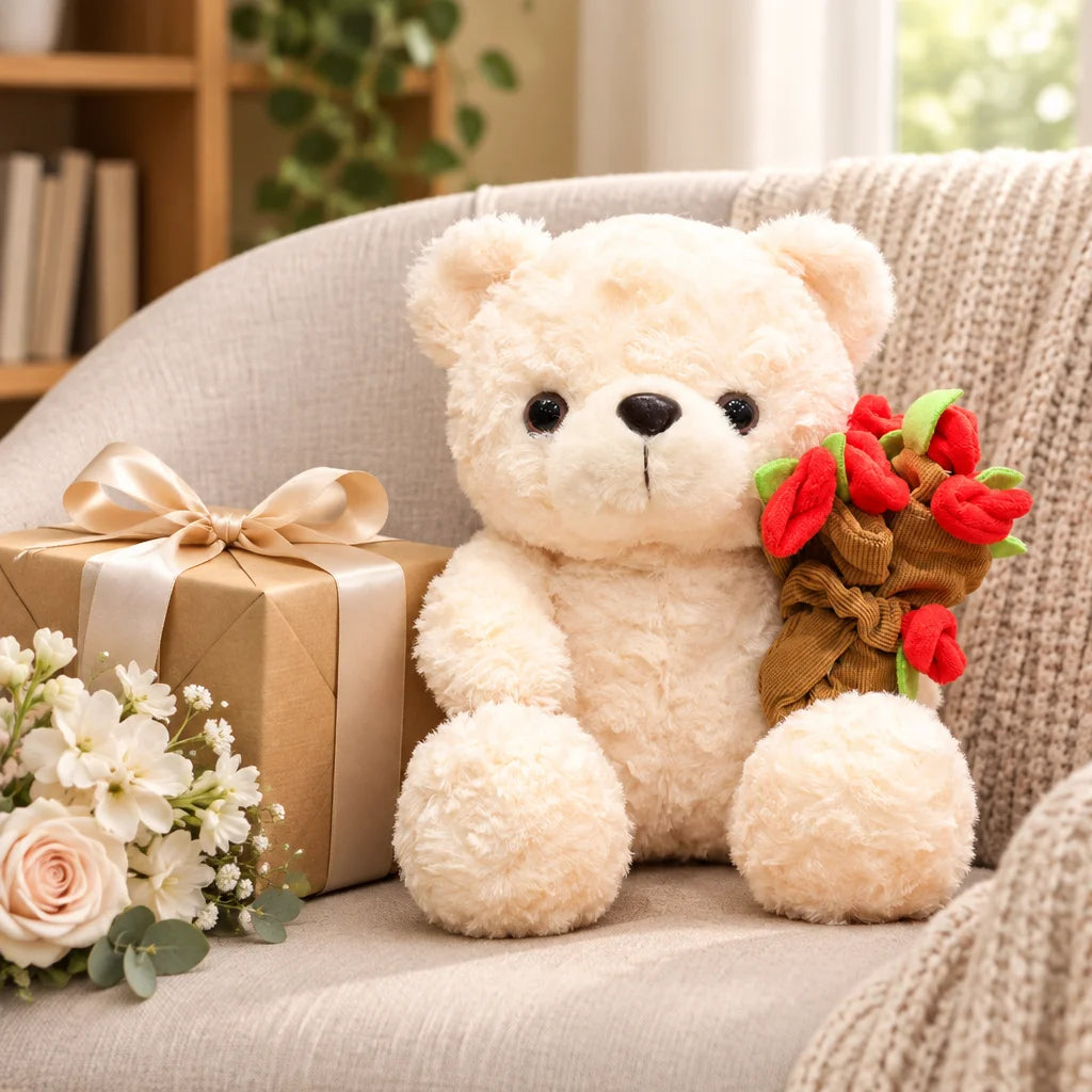Rose Teddy Bear – A Cuddly Love Gift